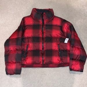 Old Navy Plaid Puffer Jacket